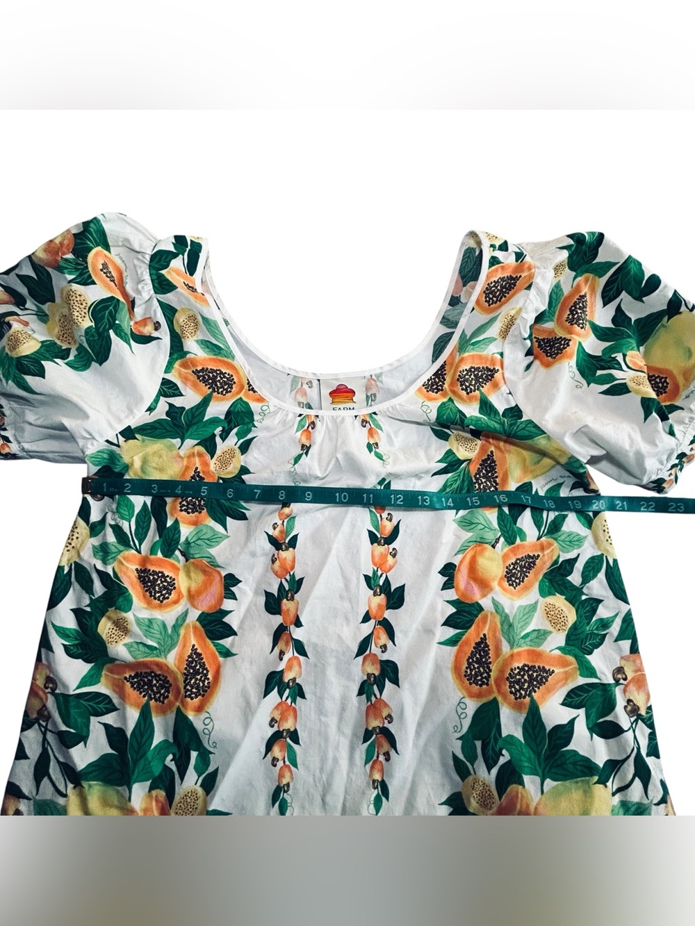 FARM Rio Papaya Salad Scarf Mini Dress size medium - Picture 3 of 8